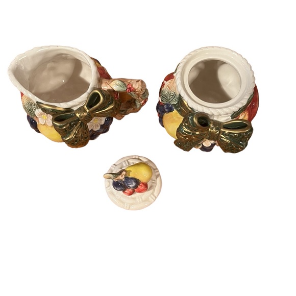 Omnibus by Fitz and Floyd plate, platter, cream and sugar - Picture 9 of 13